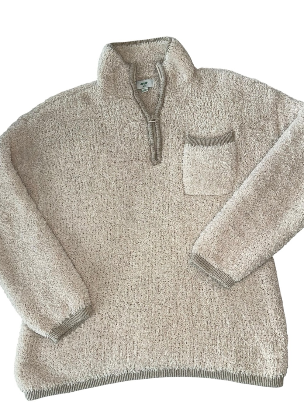 Aerie Sherpa Cloud Quarter Zip